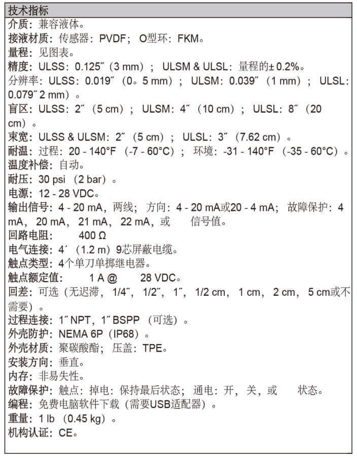 Dwyer德威爾ULSS，ULSM，ULSL超聲波液位變送器批發